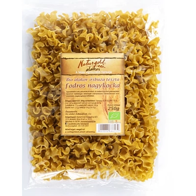 Naturgold Bio Alakor ősbúza tészta - fodros nagykocka fehér (250 g)