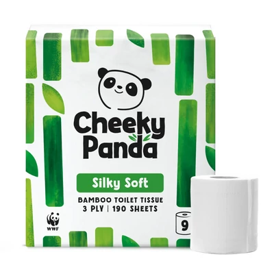 Cheeky Panda Babusz Toalettpapír - 3 rétegű, kistekercses (9 tekercs)