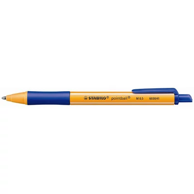 Golyóstoll nyomógombos 0,5mm, Stabilo Pointball (kék)