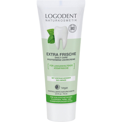 Logona Logodent Extra fresh daily care fogkrém bio borsmentával (75 ml)