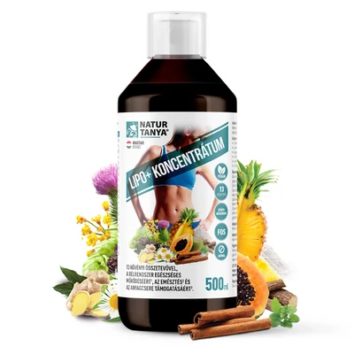 Natur Tanya® LIPO+ koncentrátum - 13 növényi összetevővel (500 ml)
