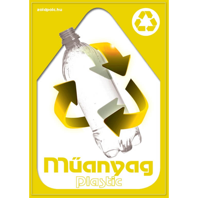 Szelektív hulladékgyűjtés matrica, kültéri (műanyag,A4)