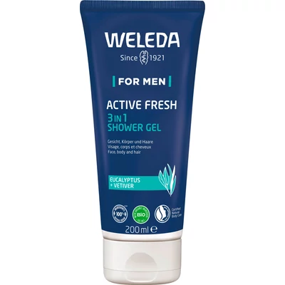 Weleda Active Fresh 3in1 Férfi tusfürdő (200 ml)