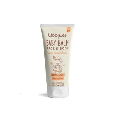 Wooden Spoon Woopies Bio baba balzsam arcra és testre - kókusz, körömvirág (100 ml)