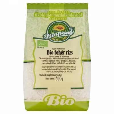 Fehér rizs hosszú szemű bio, Biopont