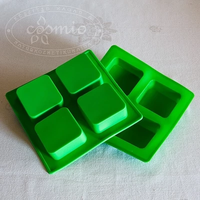 Szappanöntő forma, szilikon 4 db (szögletes)