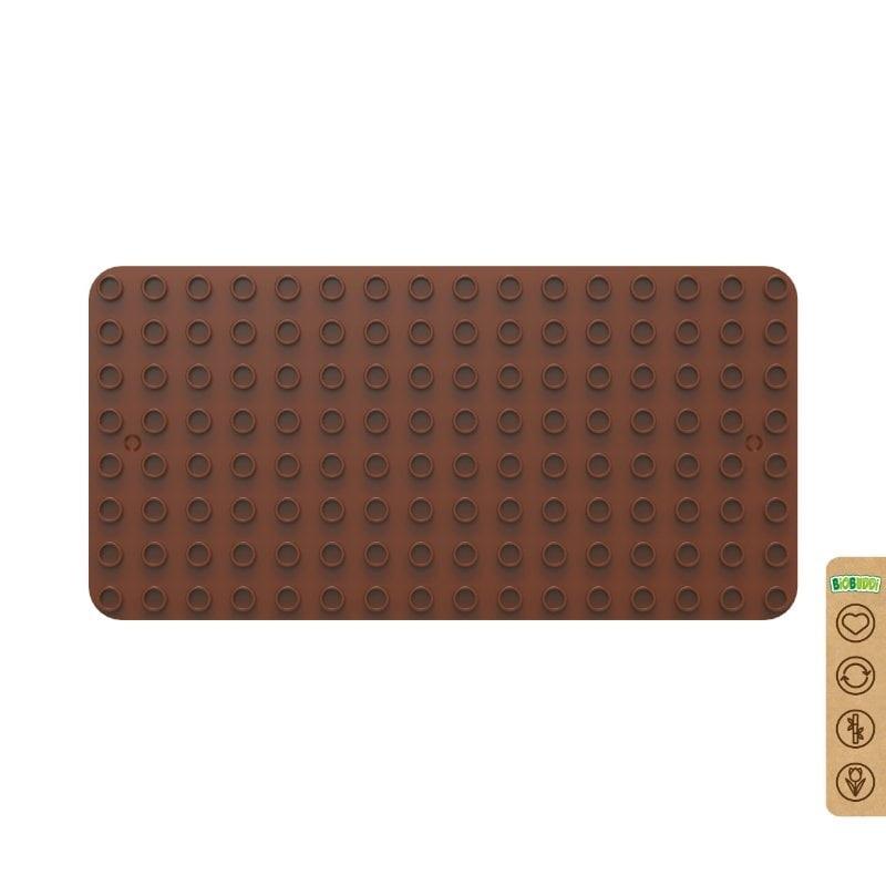 BiOBUDDi legó-kompatibilis alaplap - 8x16 bütyök, barna (1 db)