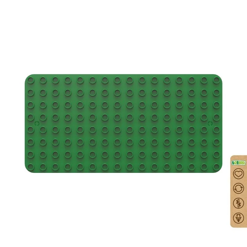 BiOBUDDi legó-kompatibilis alaplap - 8x16 bütyök, erdőzöld (1 db)