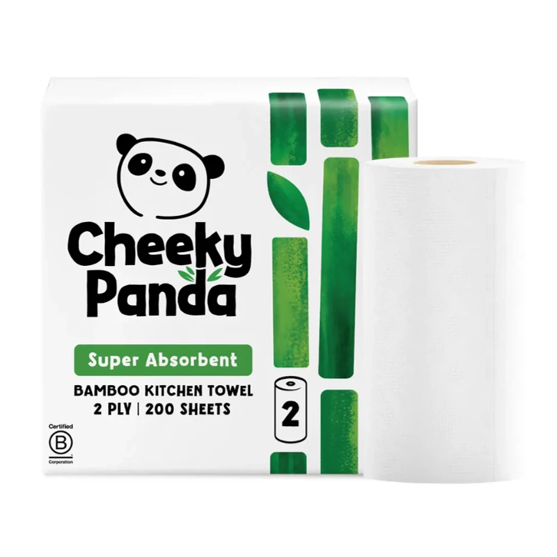 Cheeky Panda Háztartási bambusz papírtörlő - 2 rétegű, 100 lap (10 tekercs)