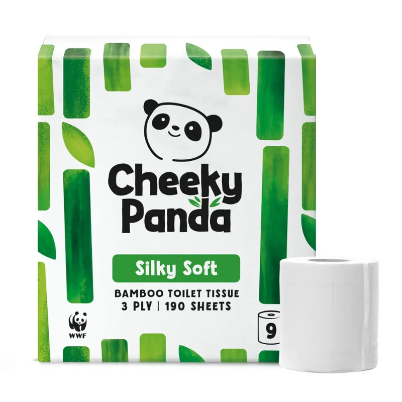 Cheeky Panda Babusz Toalettpapír - 3 rétegű, kistekercses (9 tekercs)