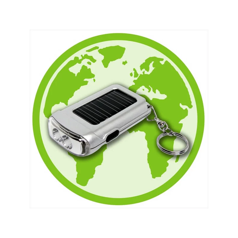 Napelemes mini zseblámpa-kulcstartó