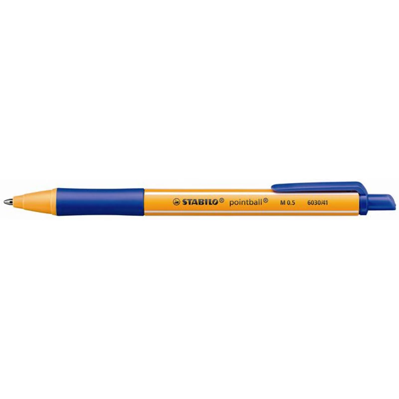 Golyóstoll nyomógombos 0,5mm, Stabilo Pointball (kék)