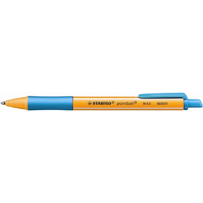 Golyóstoll nyomógombos 0,5mm, Stabilo Pointball (türkiz)
