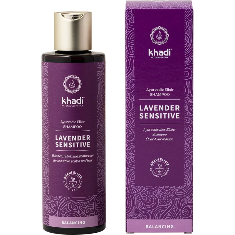 Khadi Levander Sensitive sampon ayurvédikus elixírrel (200 ml)