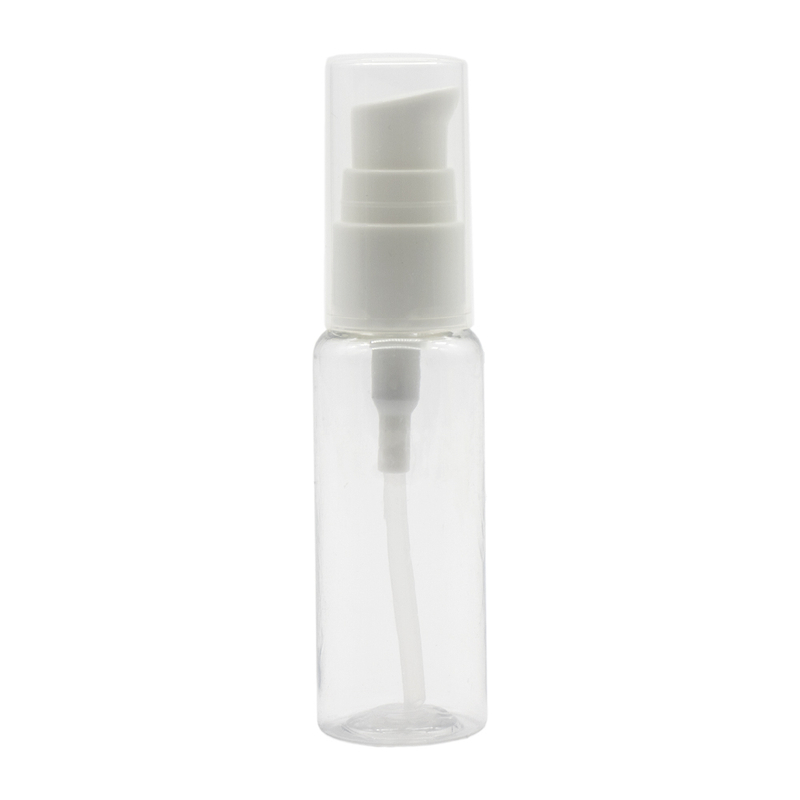 Pumpás átlátszó fehér PET flakon (30 ml)