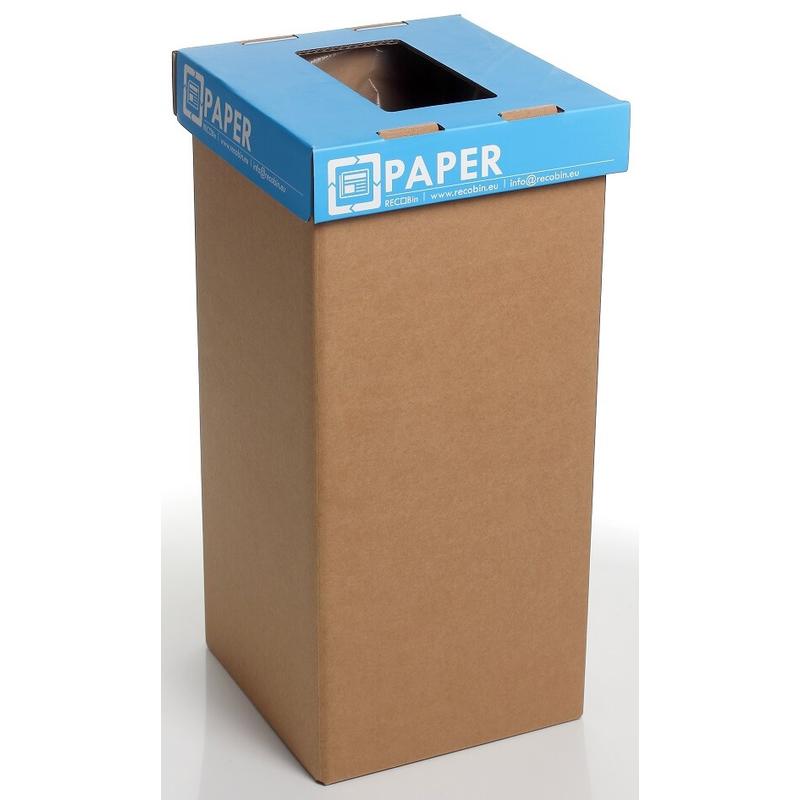 Szelektív kuka erősített kartonból 20l (papír-angol)