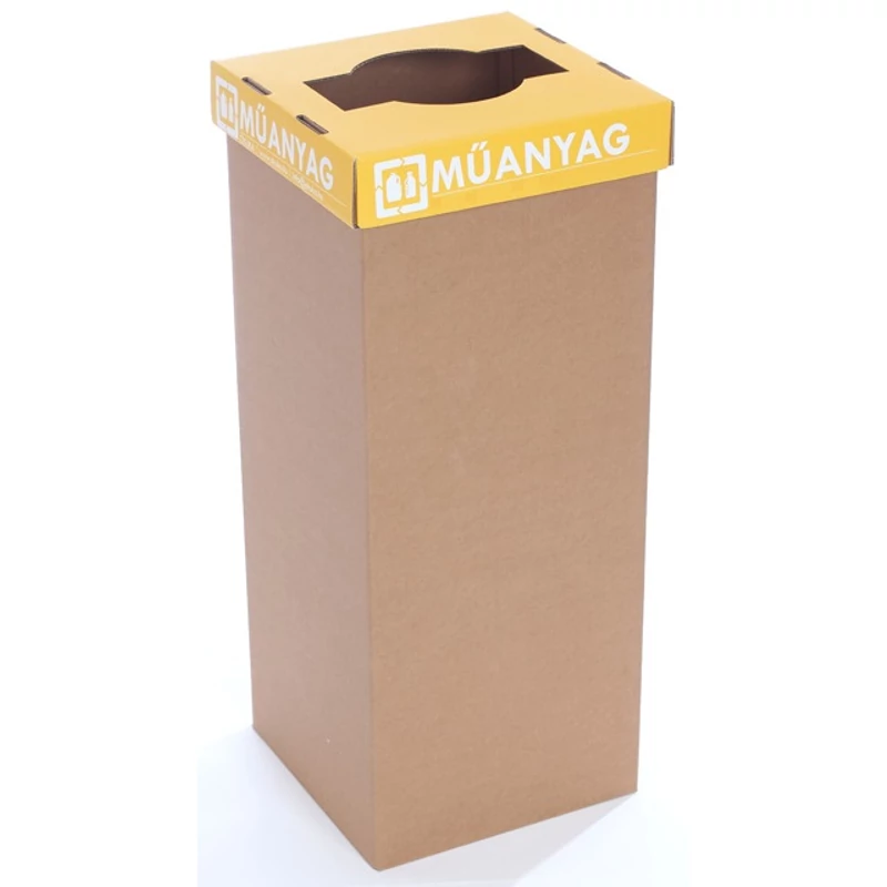 Szelektív kuka erősített kartonból 50l (műanyag-magyar)