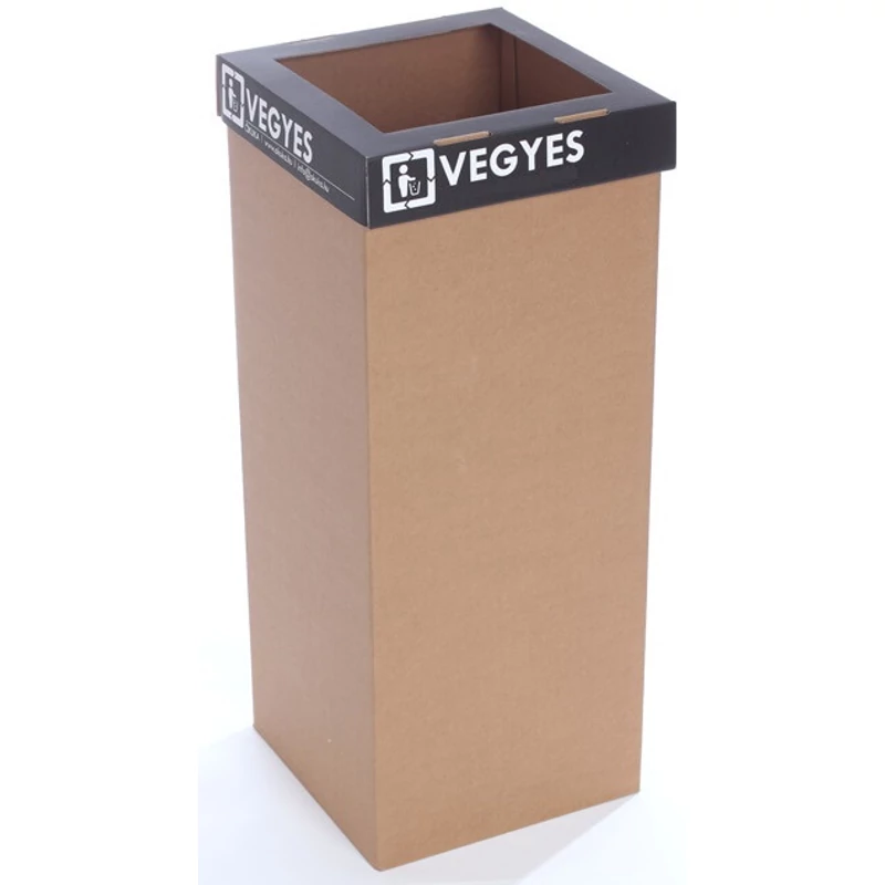 Szelektív kuka erősített kartonból 50l (vegyes-magyar)