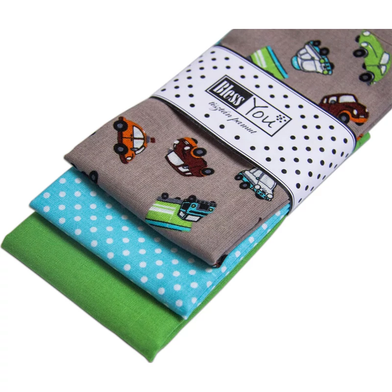 Textil zsebkendő 3 db-os, BlessYou (Gyerek-Autó)