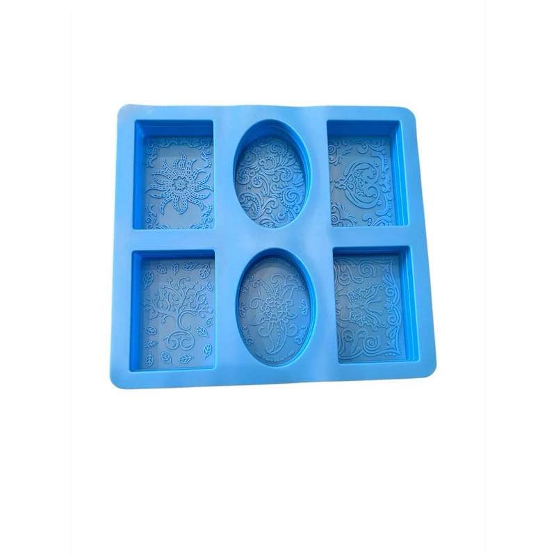 Szappanöntő forma, szilikon 6 db (filigrán minták)