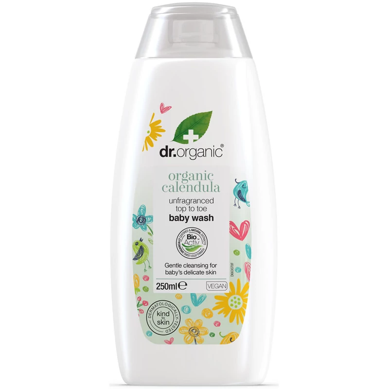 Dr. Organic babafürdető bio körömvirággal (illatmentes)