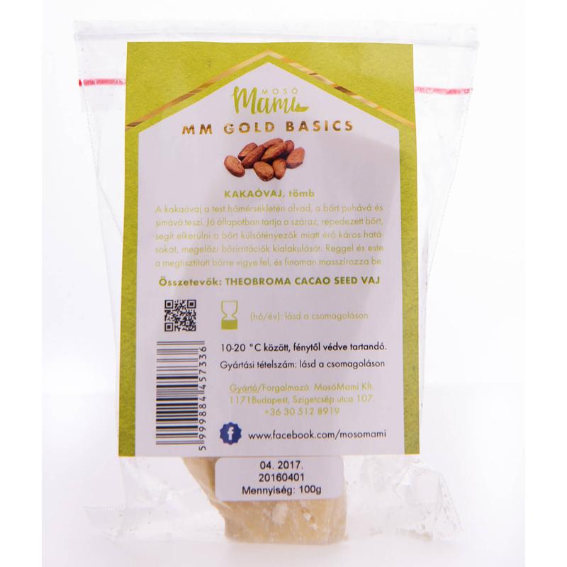 Kakaóvaj finomítatlan (100g-tömb)