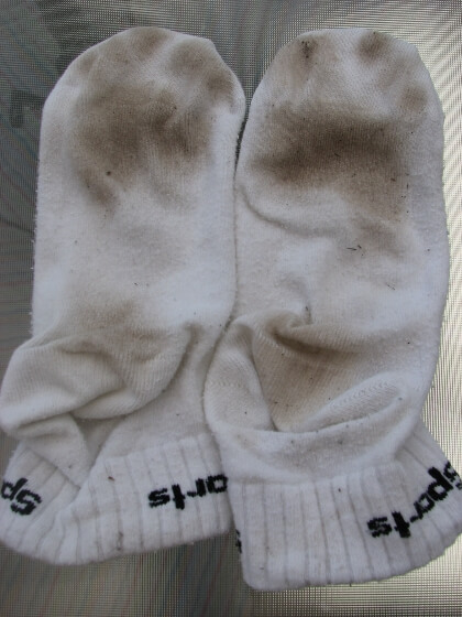 Koszeltávolítás - erősen koszos zokni Koszeltávolítás - erősen koszos zokni