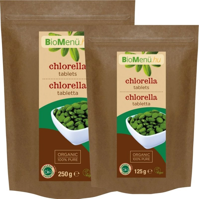 BioMenü Bio Chlorella és Spirulina alga tabletta (125 g)