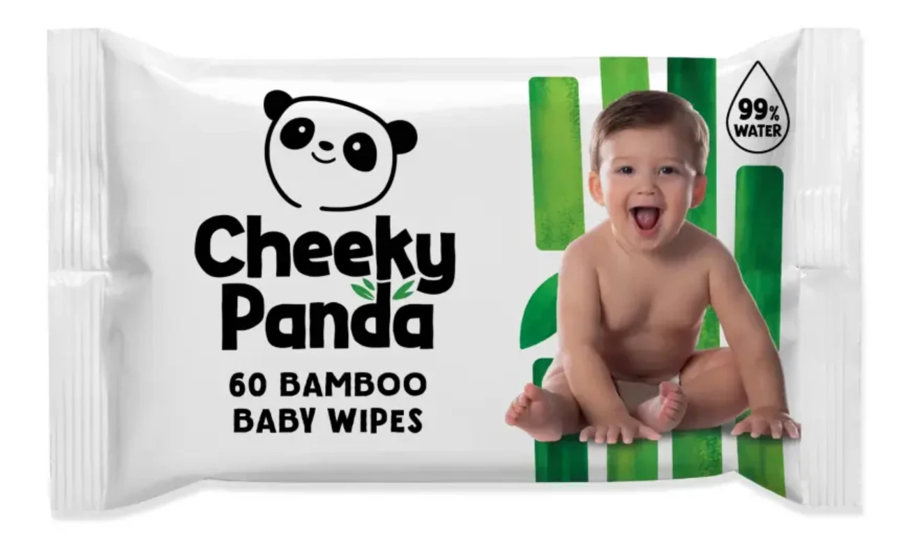 Cheeky Panda Bambusz baba törlőkendő (60 db)