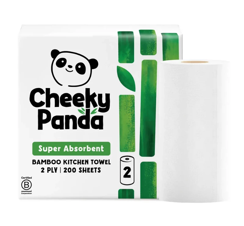 Cheeky Panda Háztartási bambusz papírtörlő - 2 rétegű, 100 lap (10 tekercs)