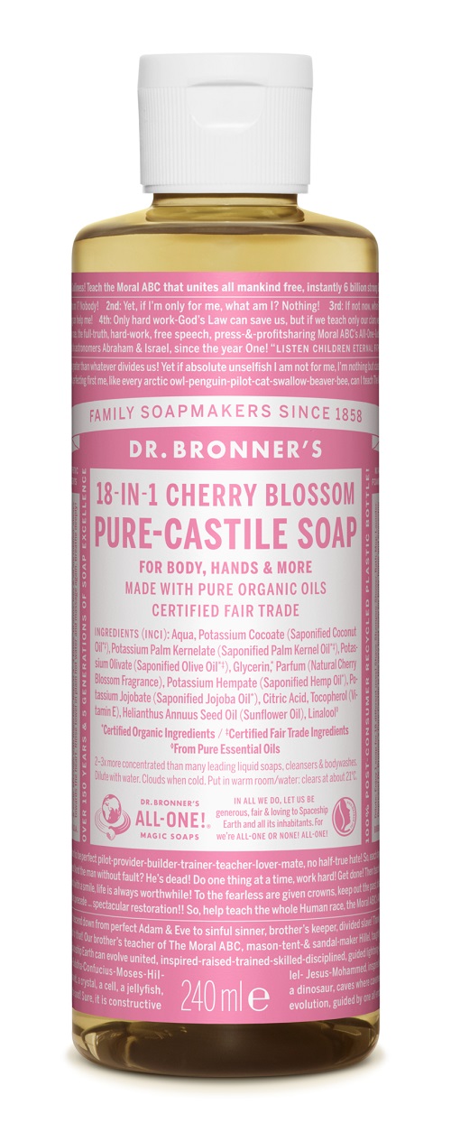 Dr. Bronner's Cseresznyevirág folyékony szappan koncentrátum (240 ml)