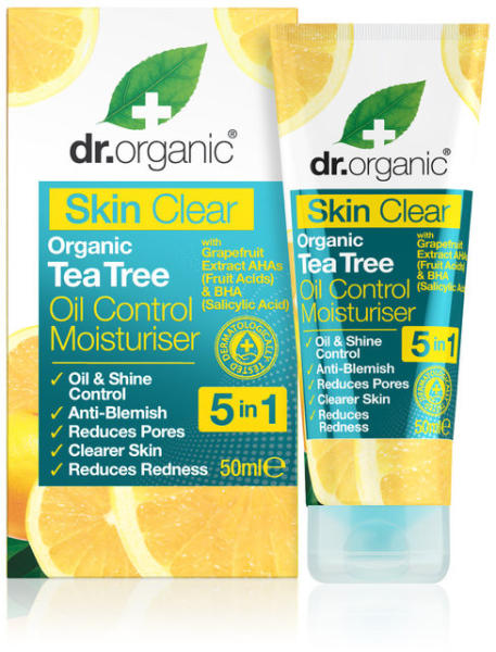 Dr. Organic Skin Clear mattító hidratáló arckrém 5 az 1-ben (50 ml)