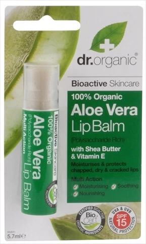 Dr. Organic ajakbalzsam (aloe vera)