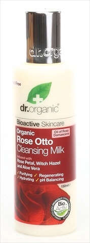 Dr. Organic arctisztító tej (rózsa)