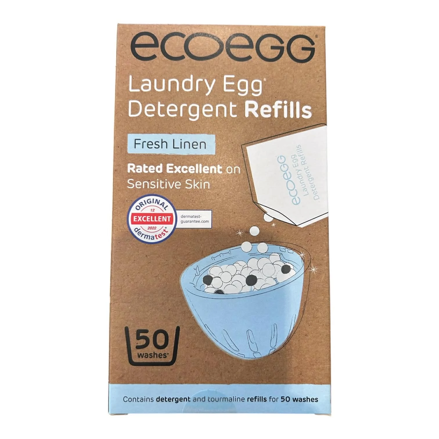 Mosógolyó utántöltő, Ecoegg (50 mosás,enyhe illat)