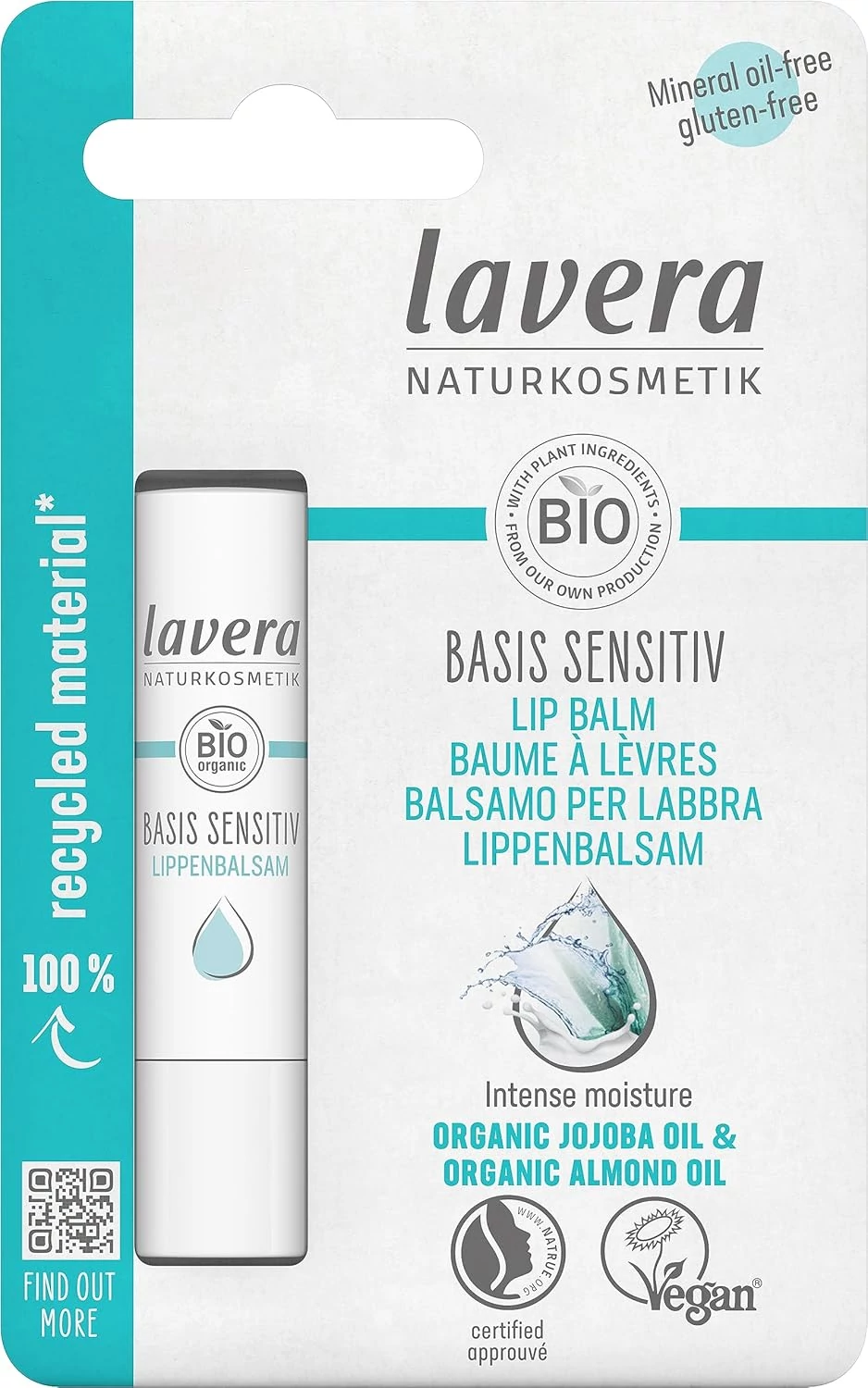 lavera BASIS Sensitive ajakbalzsam (4,5 g)