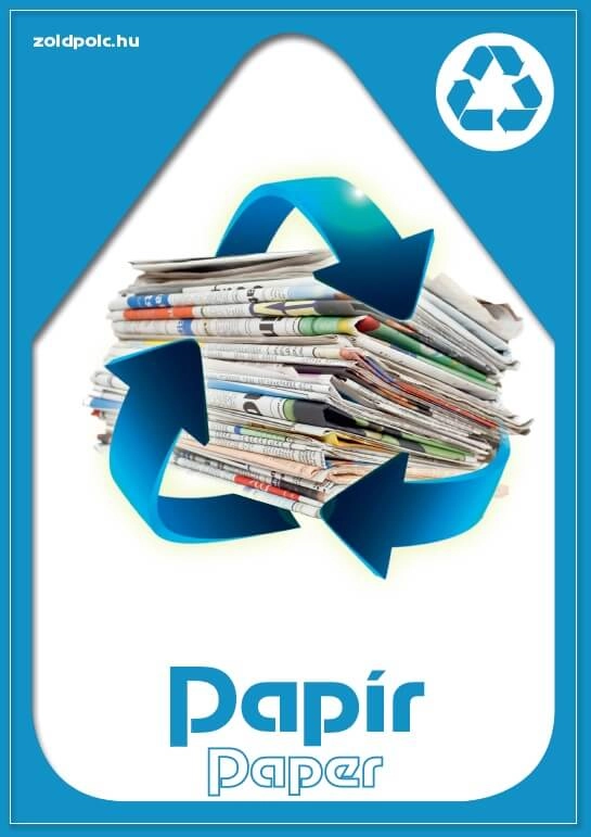 Szelektív hulladékgyűjtés matrica (papír,A6)