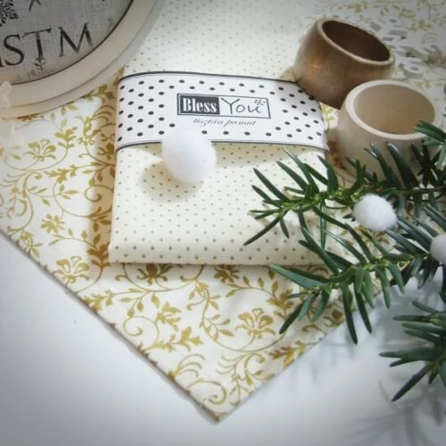 Textil szalvéta 2 db-os, BlessYou (Arany apró pöttyös)