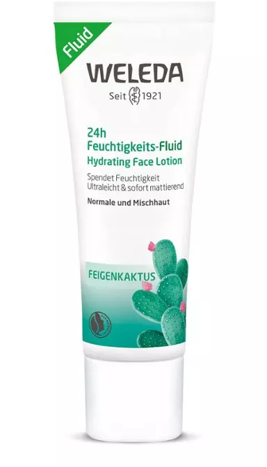 Weleda 24h Fügekaktuszos hidratáló fluid - normál, vegyes arcbőr (30 ml)