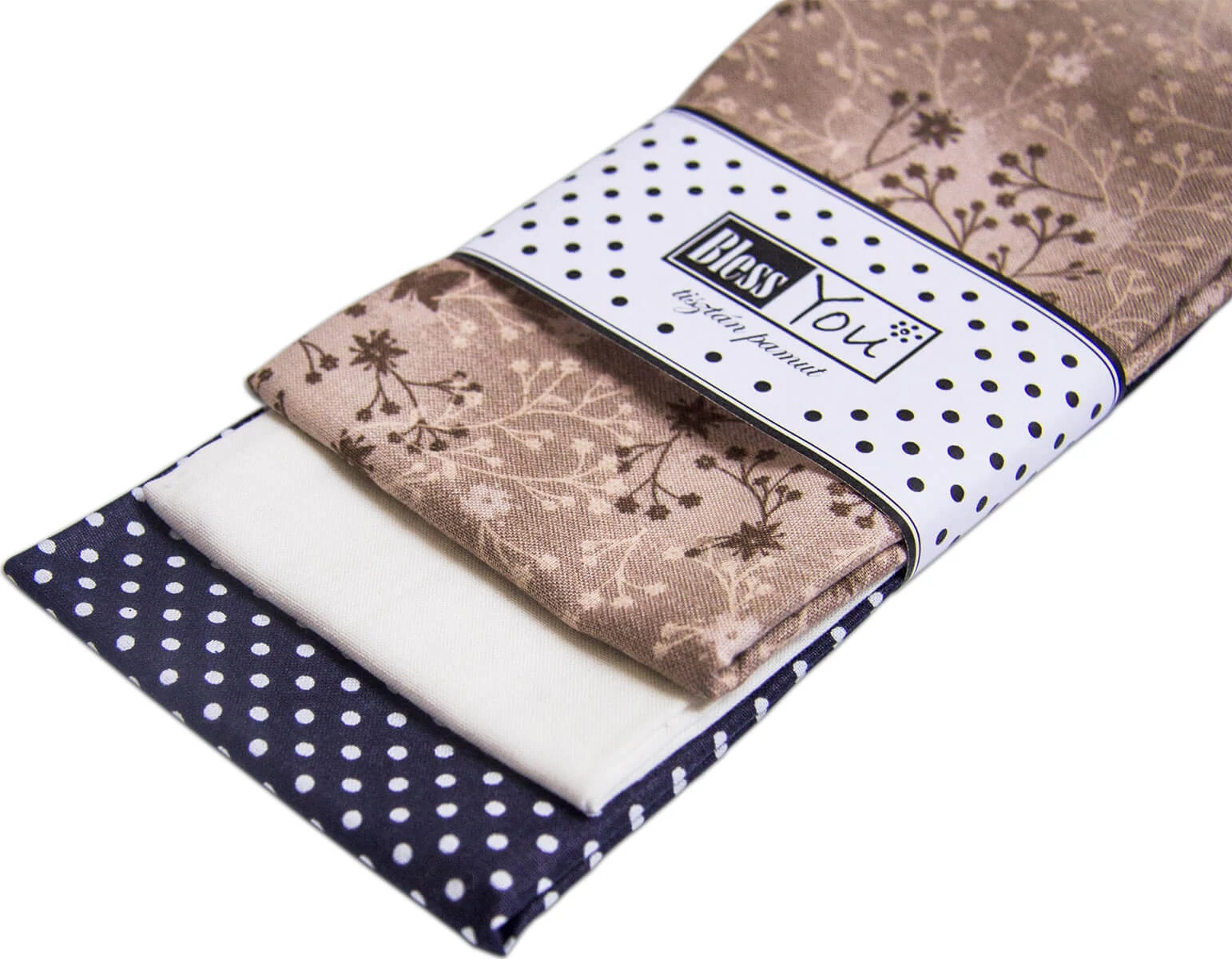 Textil zsebkendő 3 db-os, BlessYou (Női-Jégvirág)
