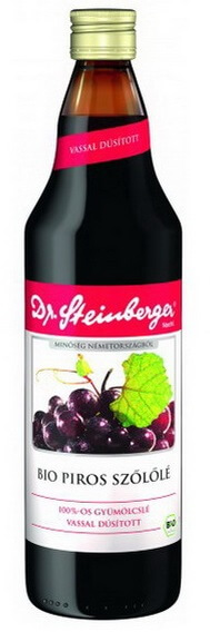 Dr. Steinberger gyümölcslé, bio (piros szőlő)
