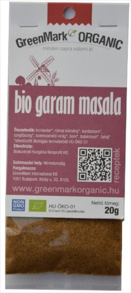 Fűszerkeverék egzotikus bio, GreenMark (Garam masala)