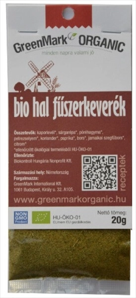 Fűszerkeverék húsokhoz bio, GreenMark (Hal)