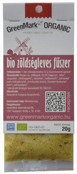 Fűszerkeverék leveshez bio, GreenMark (Zöldségleves)
