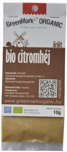 Fűszerkeverék süteményhez bio, GreenMark (Citromhéj-őrölt)