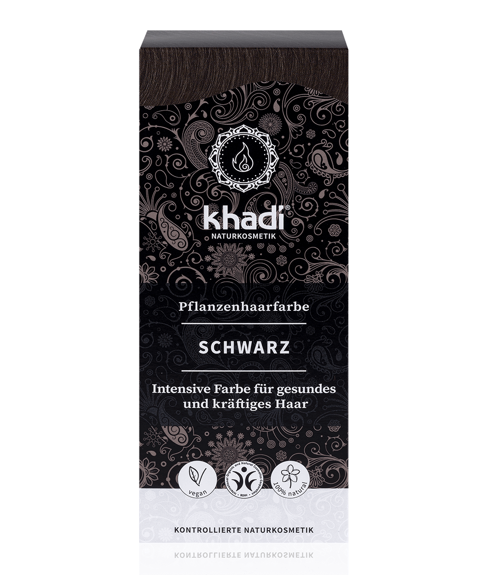 Henna hajfesték por, Khadi (fekete)