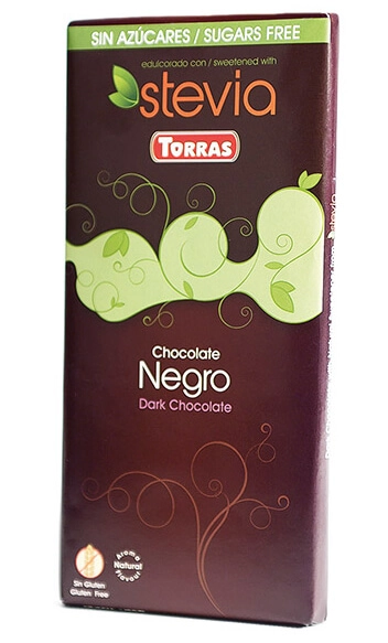 Étcsokoládé steviával, Torras (natúr,100g)