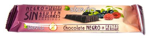 Étcsokoládé steviával, Torras (erdei gyümölcsös,35g)